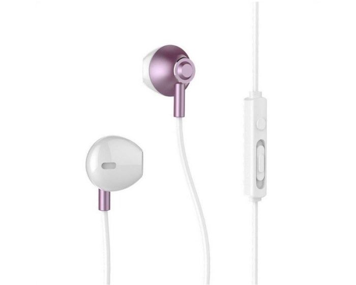 Remax RM-711 In-Ear Headphones Hands Free Ακουστικά Rose Gold