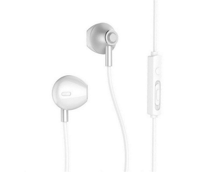 Remax RM-711 In-Ear Headphones Hands Free Ακουστικά Silver