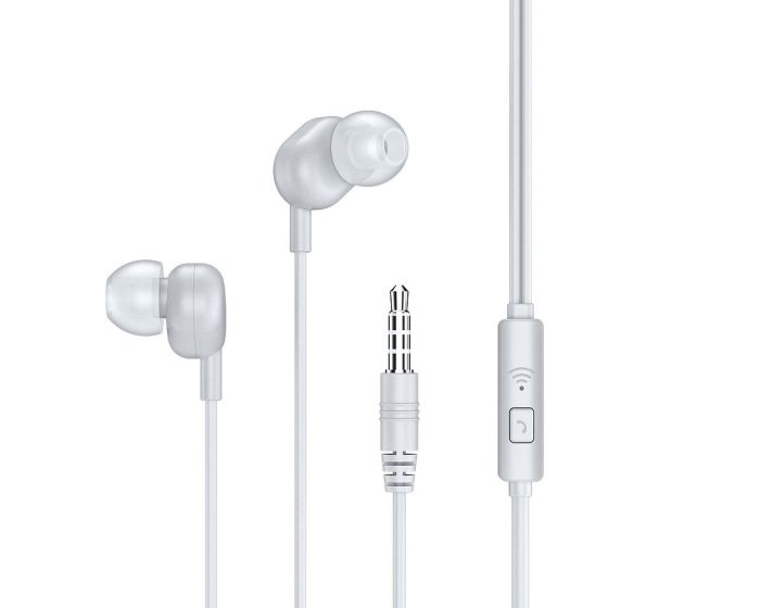 Remax RW-105 In-Ear Earphones Hands Free Ακουστικά White