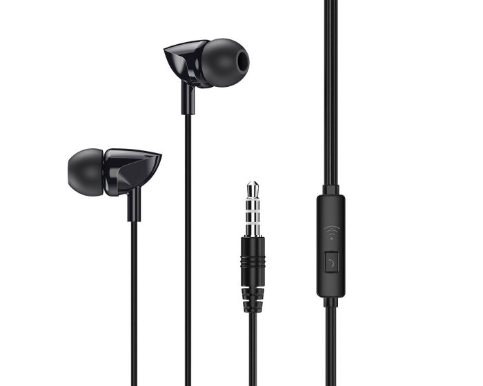 Remax RW-106 In-Ear Earphones Hands Free Ακουστικά Black