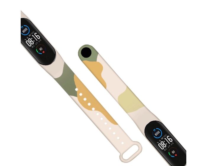 Silicone Replacement Band Camo Light Green Yellow Λουράκι Σιλικόνης για Xiaomi Mi Band 5 / 6