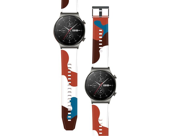 Silicone Replacement Band Camo Red Λουράκι Σιλικόνης για Huawei Watch GT2 Pro