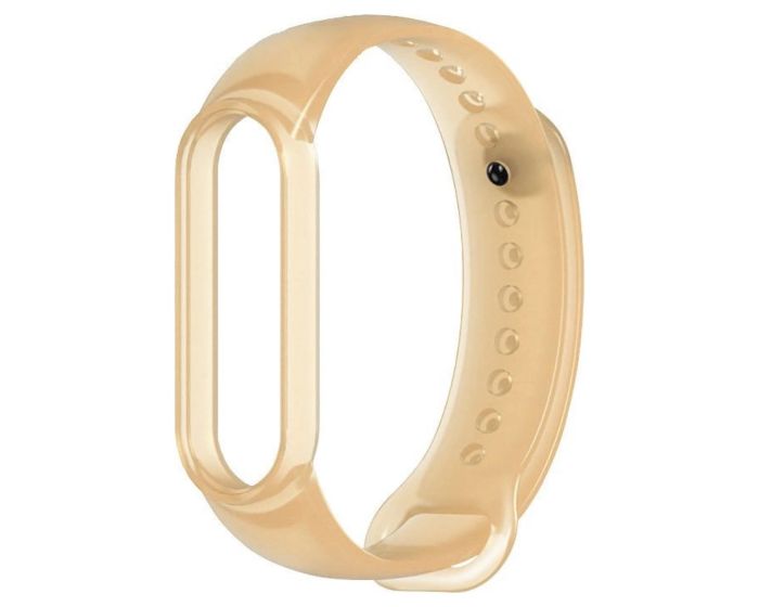 Silicone Replacement Band Transparent Golden Λουράκι Σιλικόνης για Xiaomi Mi Band 5 / 6