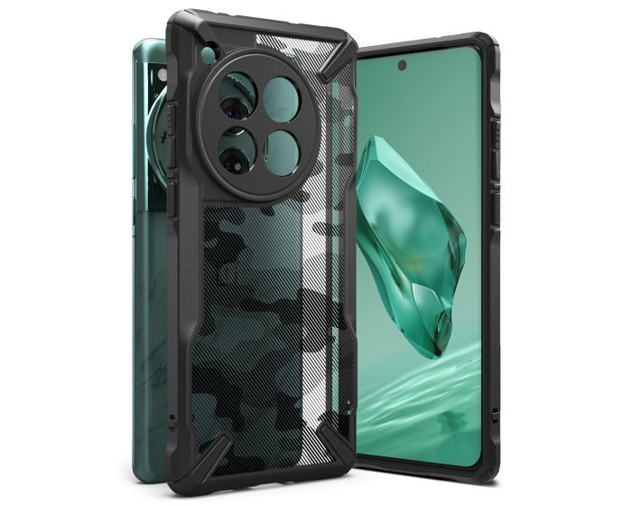 Ringke Fusion-X Σκληρή Θήκη με TPU Bumper Camo Black (OnePlus 12)