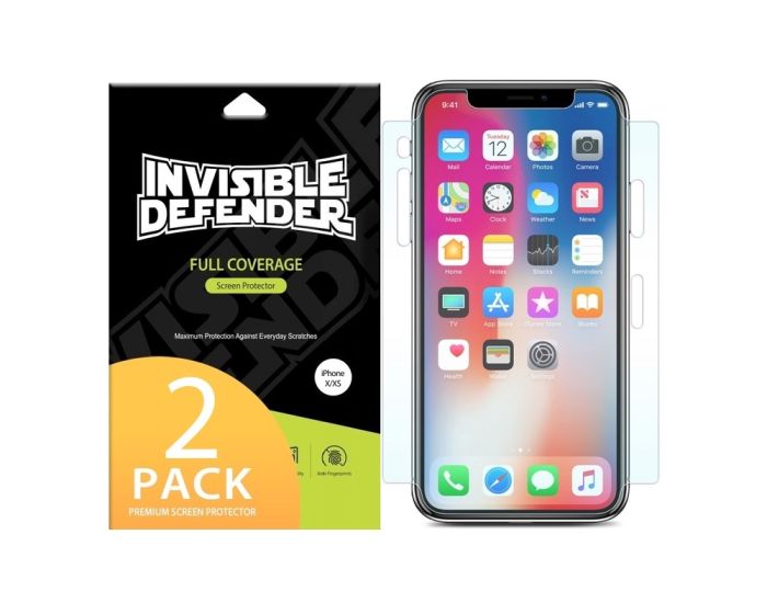 Ringke Invisible Defender Curved Screen Protector - 2 τεμαχίων (iPhone X / Xs)