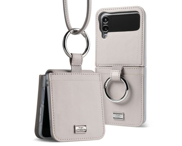 Ringke Folio Signature PU Leather Case Θήκη Dove Grey (Samsung Galaxy Z Flip4)