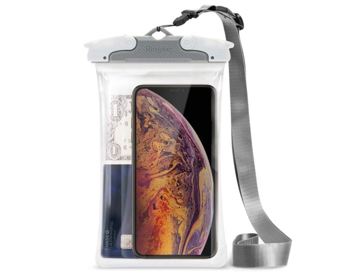 Ringke Universal Waterproof Phone Case - Αδιάβροχη Θήκη για Κινητά έως 6.3'' Grey