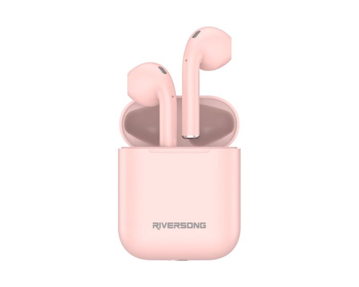 Riversong Air X18 TWS True Wireless Bluetooth Stereo Earbuds with Charging Box - Baby Pink