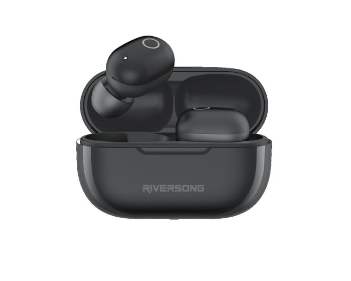 Riversong Air X19 TWS True Wireless Bluetooth Stereo Earbuds with Charging Box - Black