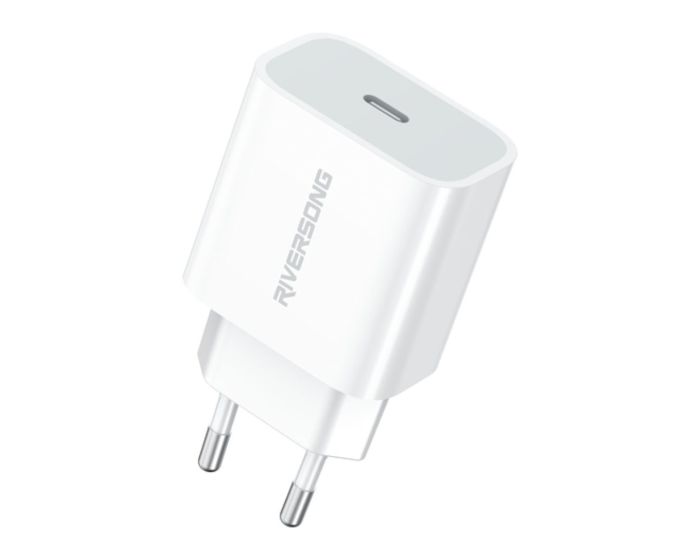 Riversong PowerKub 3A Travel Charger 20W (AD75) Type C Wall Charger White