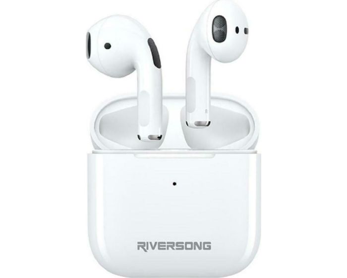 Riversong Air Mini TWS True Wireless Bluetooth Stereo Earbuds with Charging Box - White