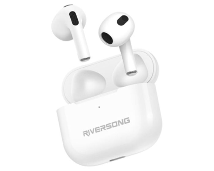 Riversong Air Mini Lite TWS True Wireless Bluetooth Stereo Earbuds with Charging Box - White