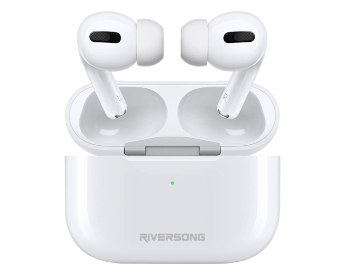 Riversong Air Pro TWS True Wireless Bluetooth Stereo Earphones with Charging Box - White