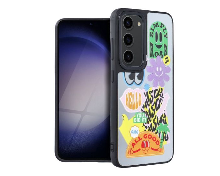 Roar Chill Flash Mirror Case Θήκη Καθρέπτης Style 3 Stickers (Samsung Galaxy S23)