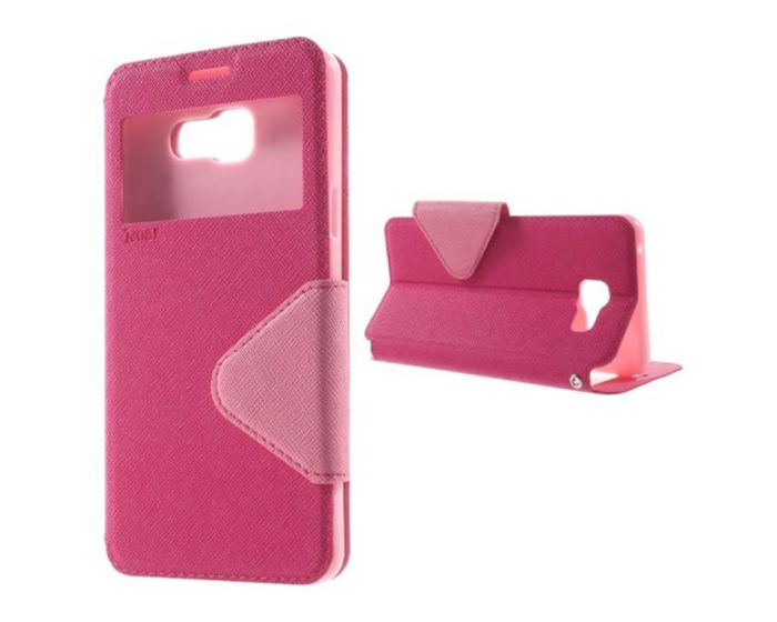 Roar S View Fancy Diary με Παράθυρο και Δυνατότητα Πλάγιας Στήριξης Pink (LG K4)
