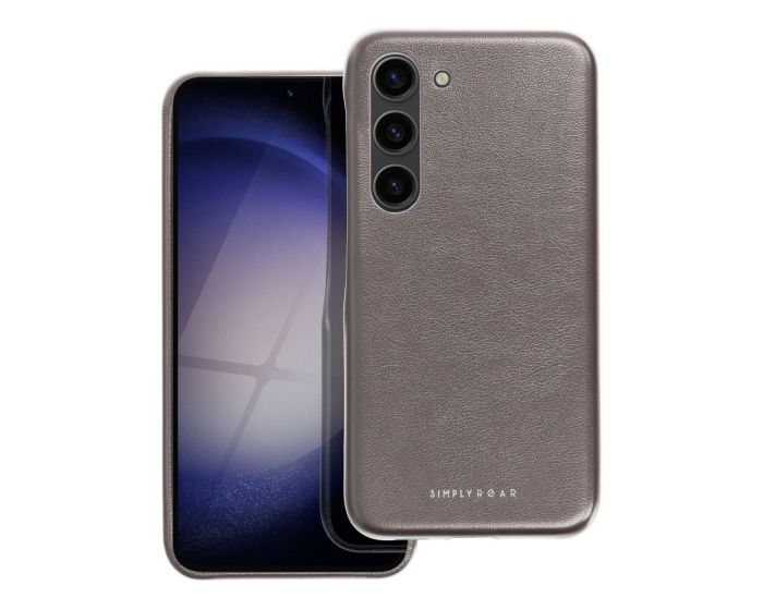 Roar Look PU Leather Back Cover Case - Grey (Samsung Galaxy S24)