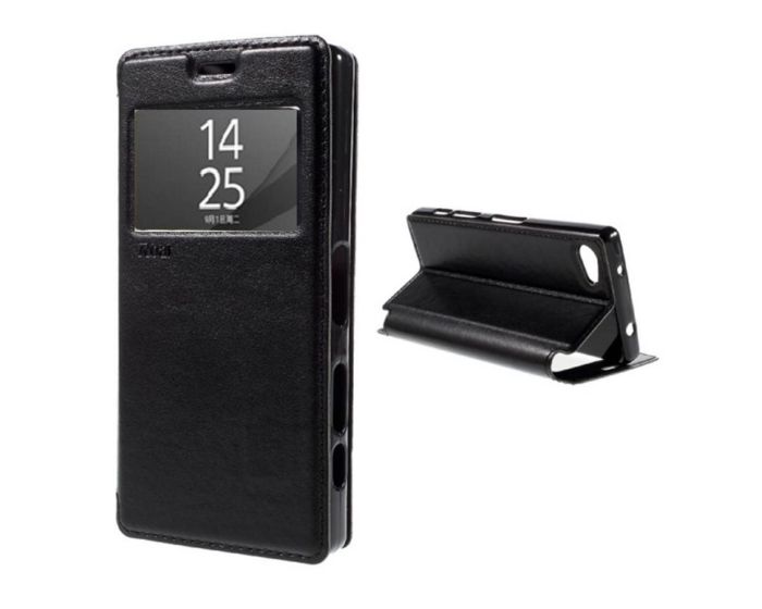 Roar Noble View Case Θήκη με Παράθυρο και δυνατότητα Stand Black (Sony Xperia Z5 Compact)