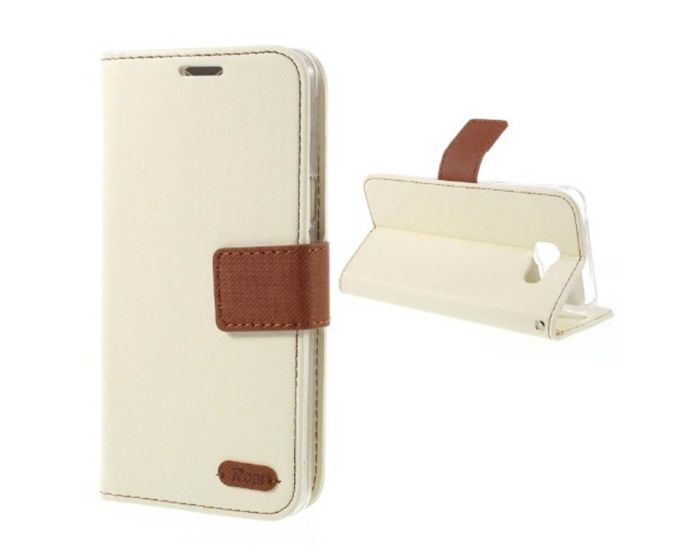 Roar Simply Life Diary Case Θήκη Πορτοφόλι με δυνατότητα Stand - White (LG K4)