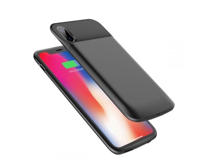 Rock P41 Power Battery Case Θήκη Μπαταρία 6000mAh Black (iPhone X)