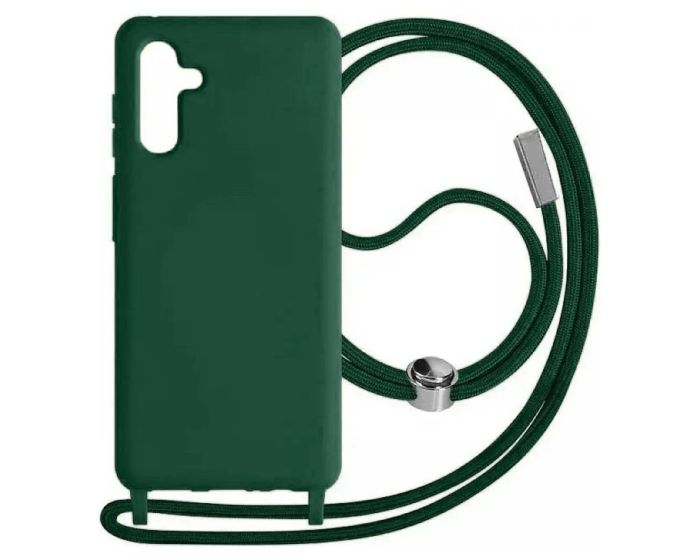 Rope Soft Touch Case with Neck Cord Lanyard - Green (Samsung Galaxy A05s)