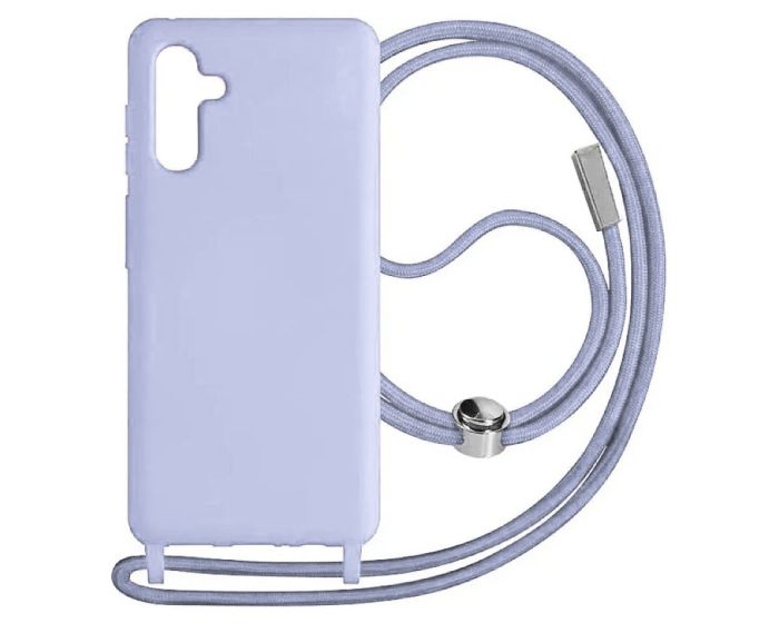 Rope Soft Touch Case with Neck Cord Lanyard - Violet (Samsung Galaxy A05s)