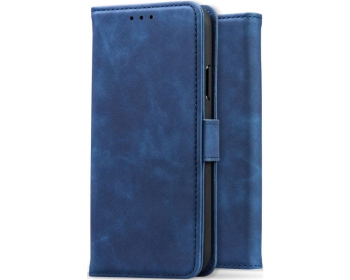 Rosso Element PU Leather Wallet Θήκη Πορτοφόλι με Stand - Blue (Samsung Galaxy S23 Ultra)