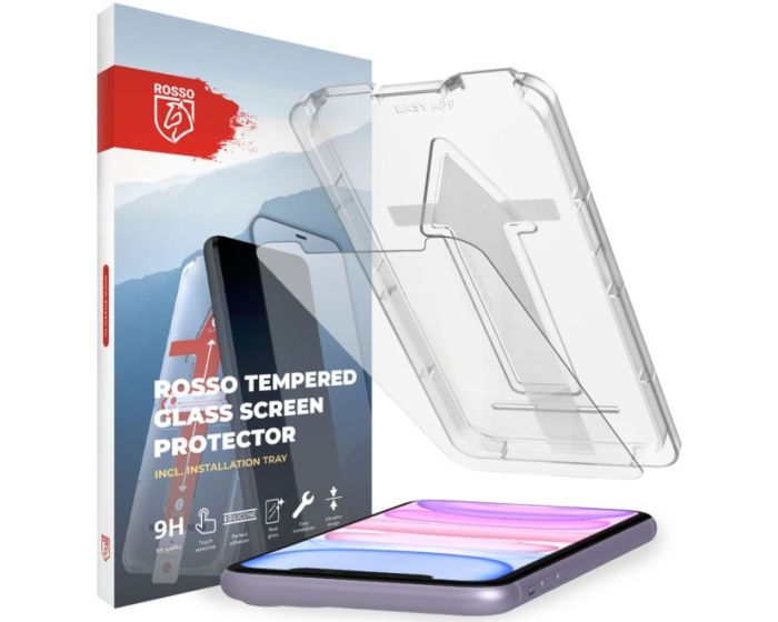 Rosso Αντιχαρακτικό Γυαλί Tempered Glass Screen Prοtector with Installation Tray (iPhone XR / 11)