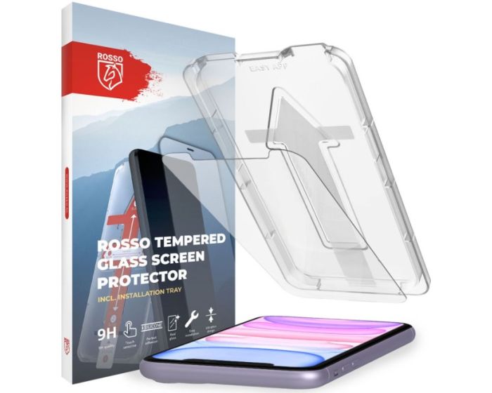 Rosso Αντιχαρακτικό Γυαλί Tempered Glass Screen Prοtector with Installation Tray (iPhone 11 Pro)