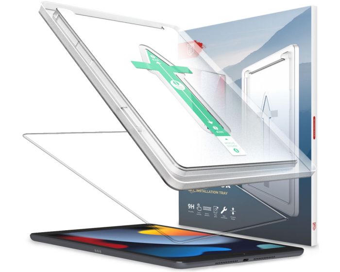 Rosso Αντιχαρακτικό Γυαλί Tempered Glass Screen Prοtector with Installation Tray (iPad 10.2 2019 / 2020 / 2021)