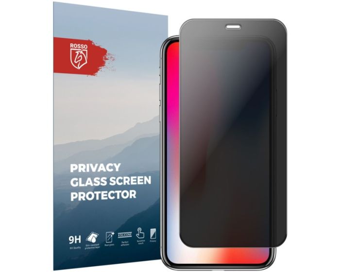 Rosso Tempered Glass Privacy Αντιχαρακτικό Γυαλί Προστασίας Απορρήτου Οθόνης (iPhone X / Xs)