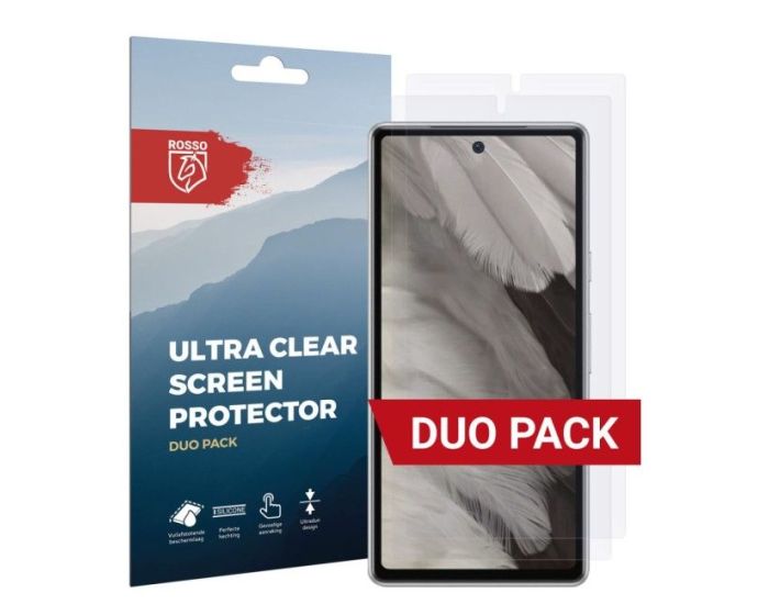 Rosso Ultra Clear Screen Protector Μεμβράνη Προστασίας Οθόνης 2 Τεμάχια (Google Pixel 7a)