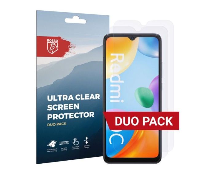Rosso Ultra Clear Screen Protector Μεμβράνη Προστασίας Οθόνης 2 Τεμάχια (Xiaomi Redmi 10C)
