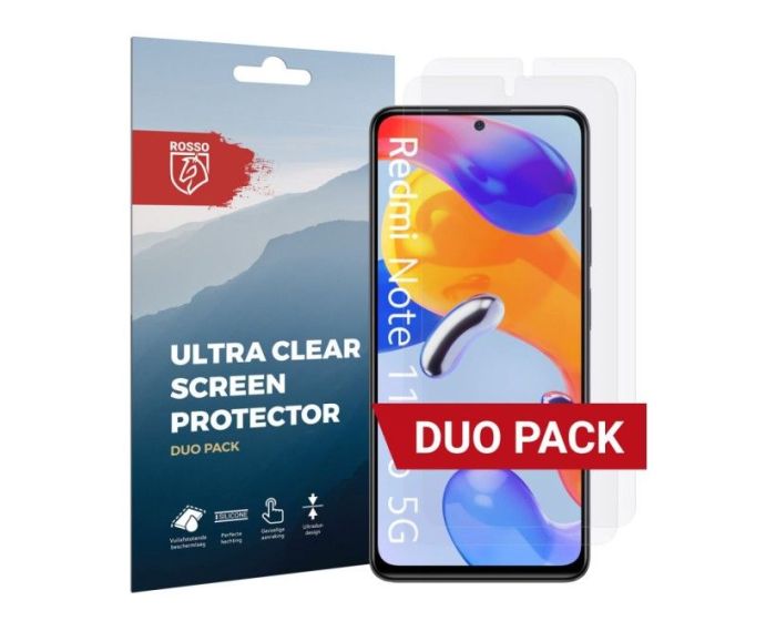 Rosso Ultra Clear Screen Protector Μεμβράνη Προστασίας Οθόνης 2 Τεμάχια (Xiaomi Redmi Note 11 Pro 4G / 11 Pro 5G / 12 Pro 4G