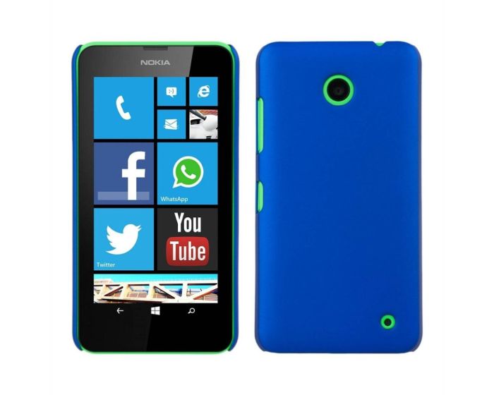 Rubber Plastic Θήκη Πλαστική Μπλε (Nokia Lumia 630)