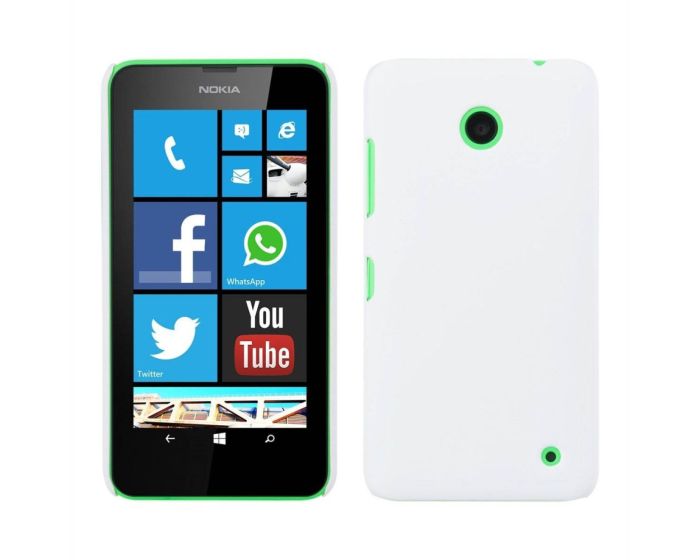 Rubber Plastic Θήκη Πλαστική Λευκή (Nokia Lumia 630)