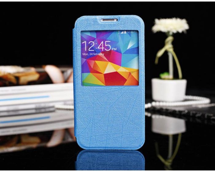 Θήκη Preview Window Flip Case OEM Μπλε (Samsung Galaxy S5 / S5 Neo)