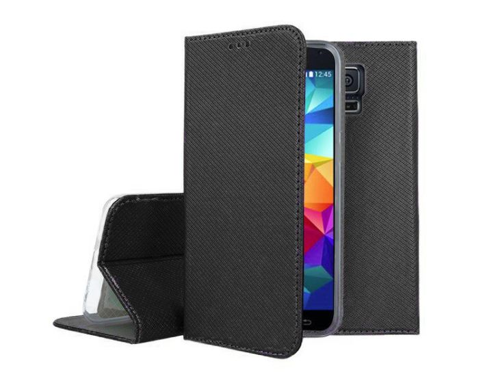 Forcell Smart Book Case με Δυνατότητα Stand Θήκη Πορτοφόλι Μαύρη (Samsung Galaxy S5 / S5 Neo)