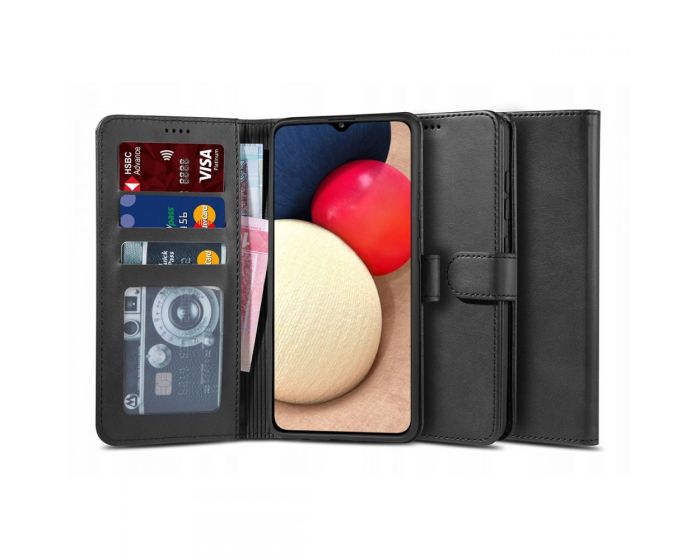 TECH-PROTECT Wallet 2 Case Θήκη Πορτοφόλι με Stand - Black (Samsung Galaxy A02s)