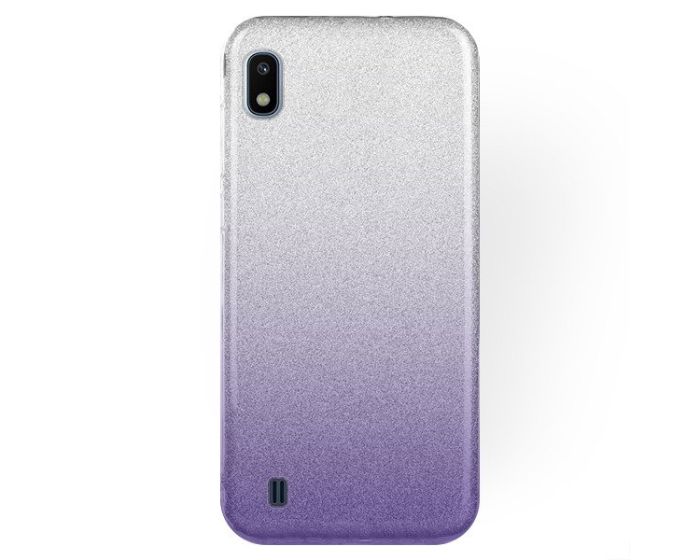 Forcell Glitter Shine Cover Hard Case Clear / Violet (Samsung Galaxy A10)