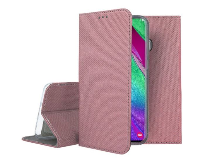 Forcell Smart Book Case με Δυνατότητα Stand Θήκη Πορτοφόλι Rose Gold (Samsung Galaxy A12 / M12)