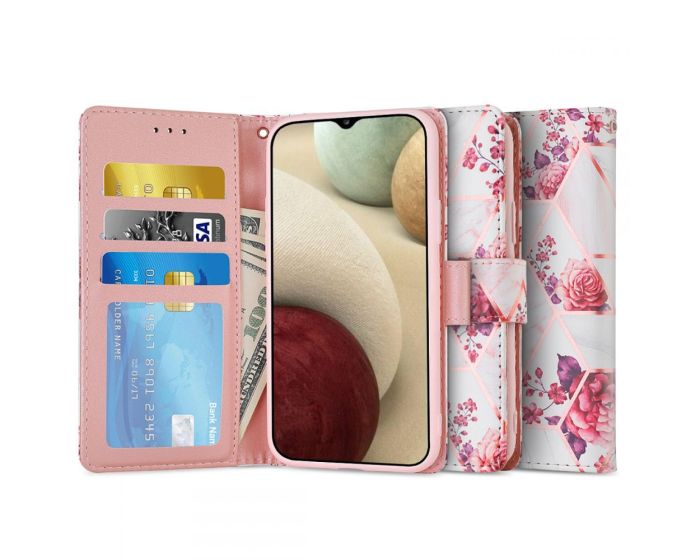 TECH-PROTECT Wallet Case Θήκη Πορτοφόλι με Stand - Floral Rose (Samsung Galaxy A72 4G / 5G)
