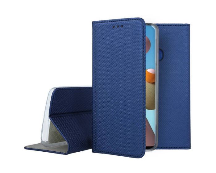 Forcell Smart Book Case με Δυνατότητα Stand Θήκη Πορτοφόλι Navy Blue (Samsung Galaxy A21s)