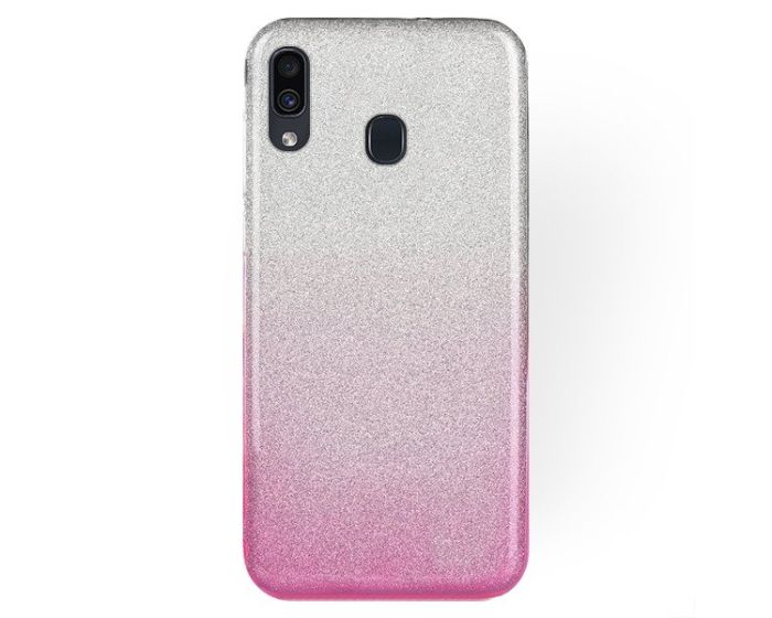 Forcell Glitter Shine Cover Hard Case Clear / Pink (Samsung Galaxy A30)