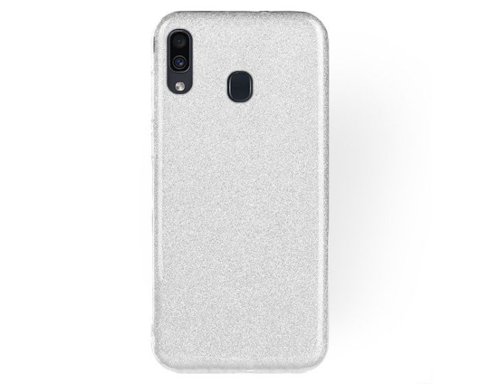 Forcell Glitter Shine Cover Hard Case Silver (Samsung Galaxy A30)