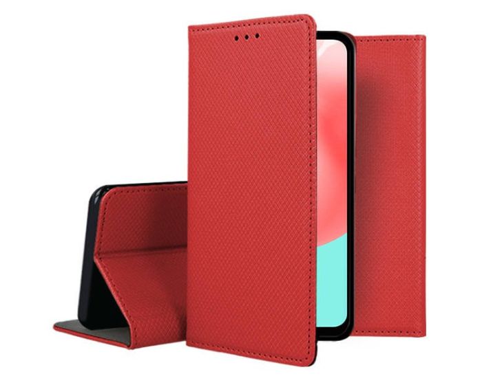 Forcell Smart Book Case με Δυνατότητα Stand Θήκη Πορτοφόλι Red (Samsung Galaxy A32 4G)