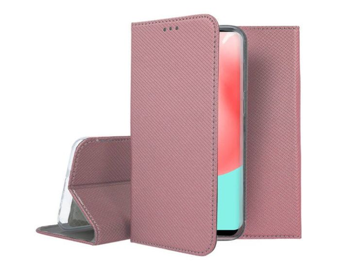 Forcell Smart Book Case με Δυνατότητα Stand Θήκη Πορτοφόλι Rose Gold (Samsung Galaxy A32 4G)