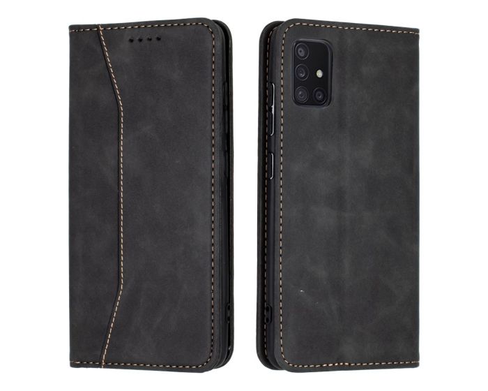 Bodycell PU Leather Book Case Θήκη Πορτοφόλι με Stand - Black (Samsung Galaxy A51)