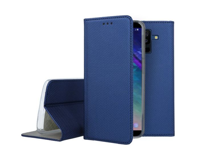 Forcell Smart Book Case με Δυνατότητα Stand Θήκη Πορτοφόλι Blue (Samsung Galaxy A6 Plus 2018)