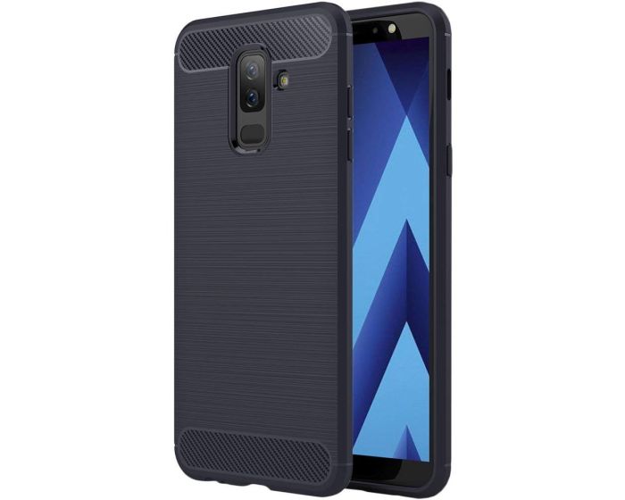 TPU Carbon Rugged Armor Case - Blue (Samsung Galaxy A6 Plus 2018)