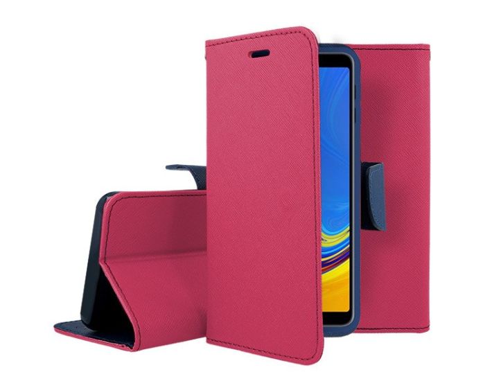 Mercury Fancy Diary Case Θήκη Πορτοφόλι με δυνατότητα Stand Pink / Navy (Samsung Galaxy A7)